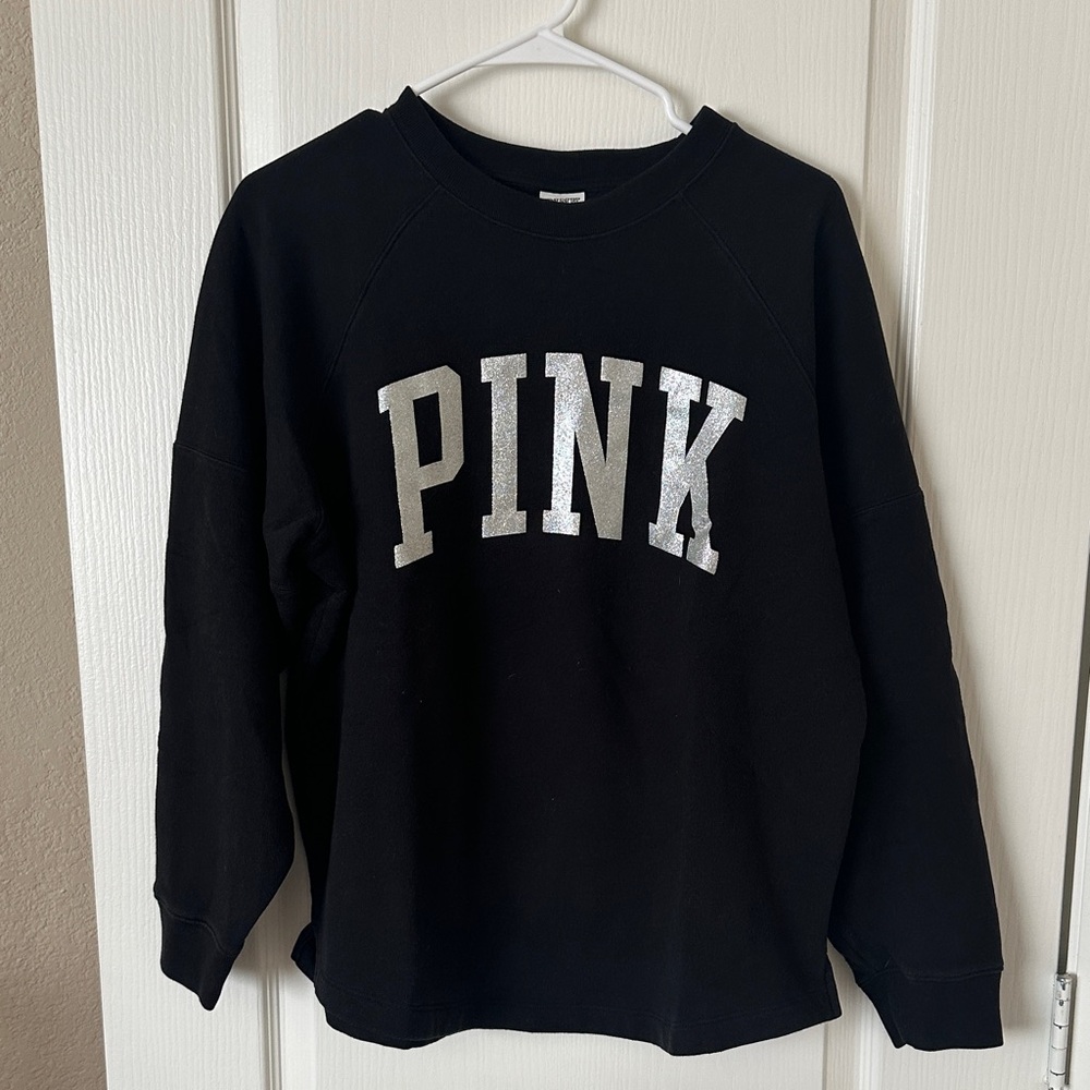 Victoria's Secret Black Top with Silver Lettering